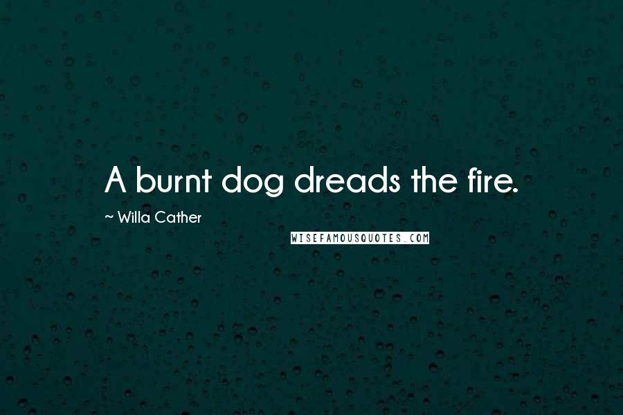 Willa Cather Quotes: A burnt dog dreads the fire.