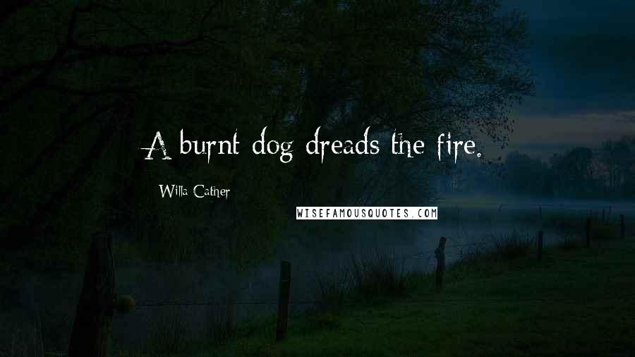 Willa Cather Quotes: A burnt dog dreads the fire.