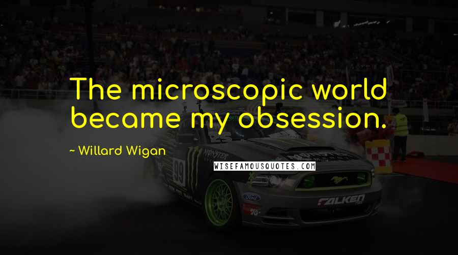 Willard Wigan Quotes: The microscopic world became my obsession.