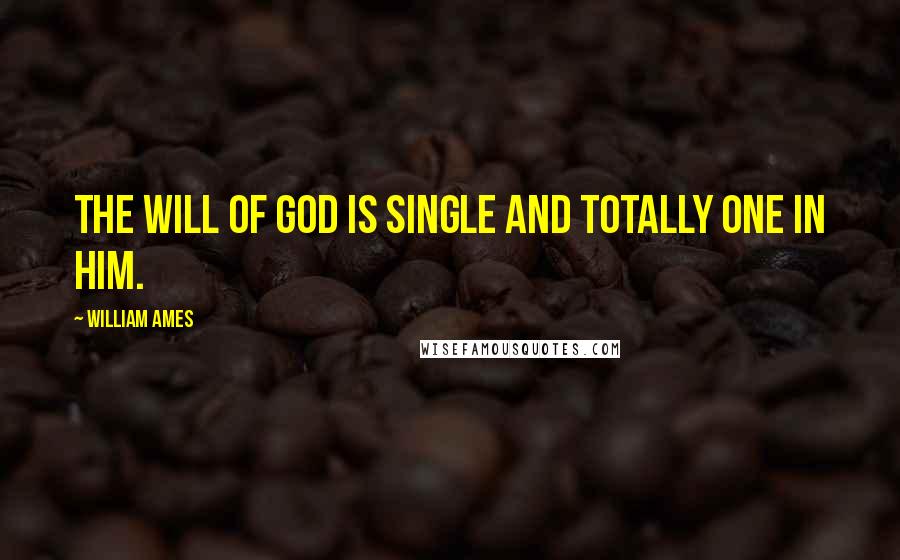 William Ames Quotes: The will of God is single and totally one in Him.