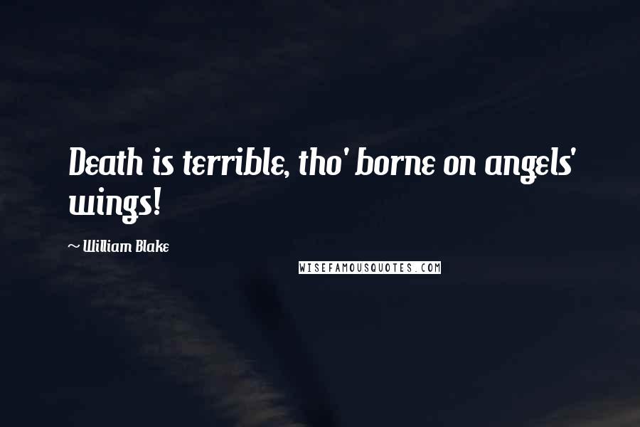 William Blake Quotes: Death is terrible, tho' borne on angels' wings!