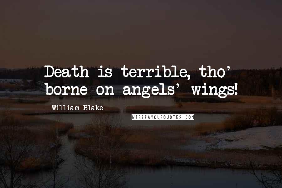 William Blake Quotes: Death is terrible, tho' borne on angels' wings!