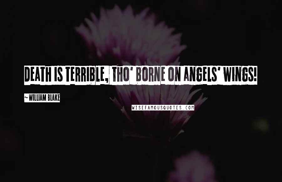 William Blake Quotes: Death is terrible, tho' borne on angels' wings!
