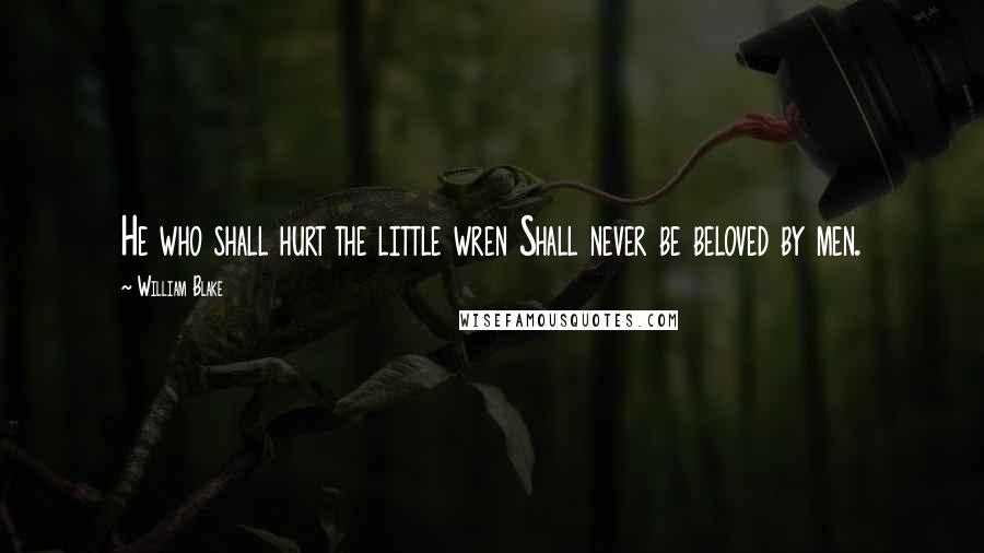 William Blake Quotes: He who shall hurt the little wren Shall never be beloved by men.