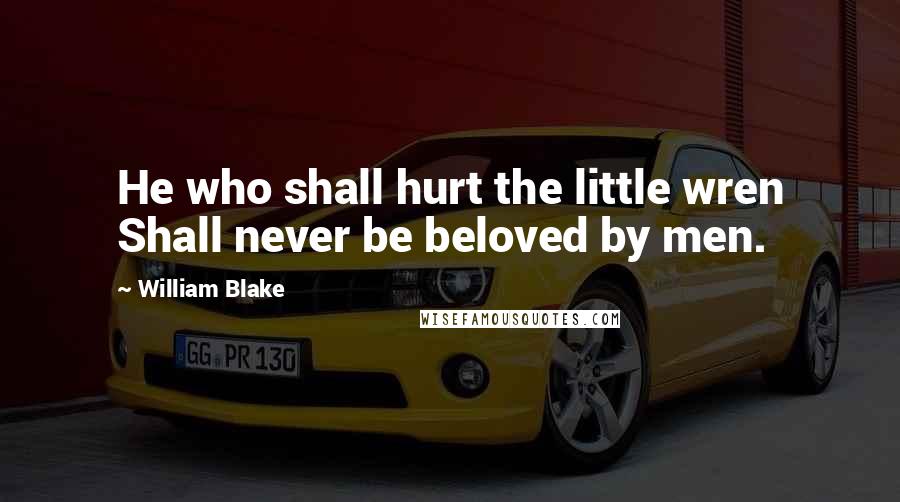 William Blake Quotes: He who shall hurt the little wren Shall never be beloved by men.