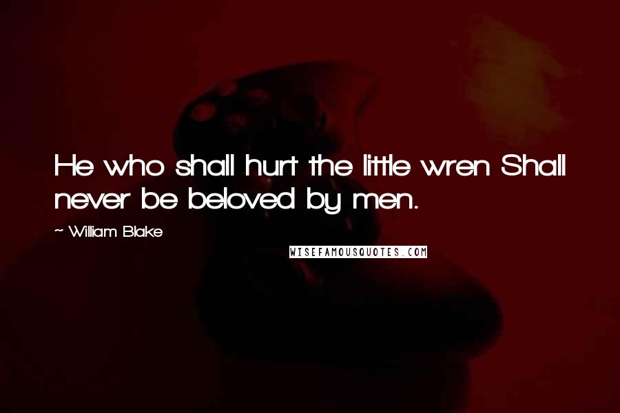 William Blake Quotes: He who shall hurt the little wren Shall never be beloved by men.