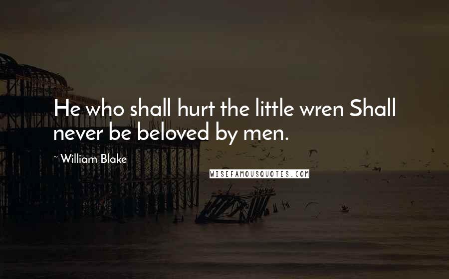 William Blake Quotes: He who shall hurt the little wren Shall never be beloved by men.