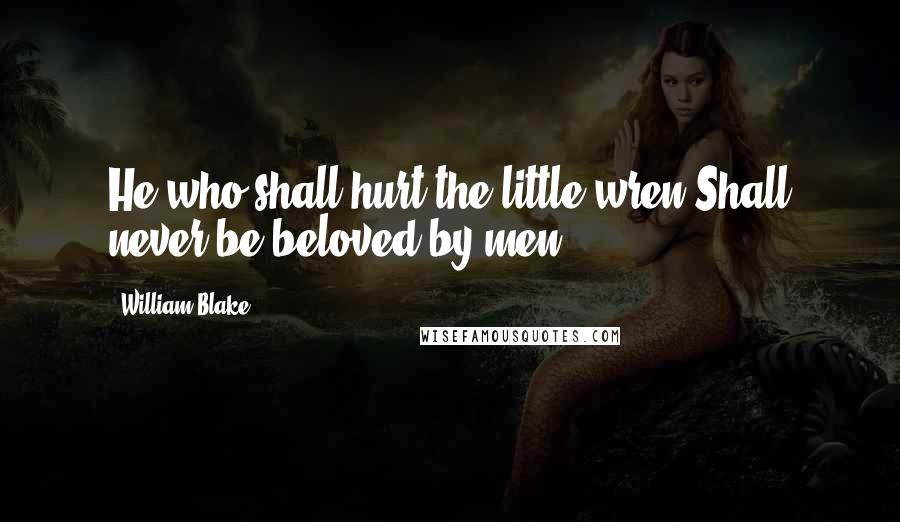 William Blake Quotes: He who shall hurt the little wren Shall never be beloved by men.