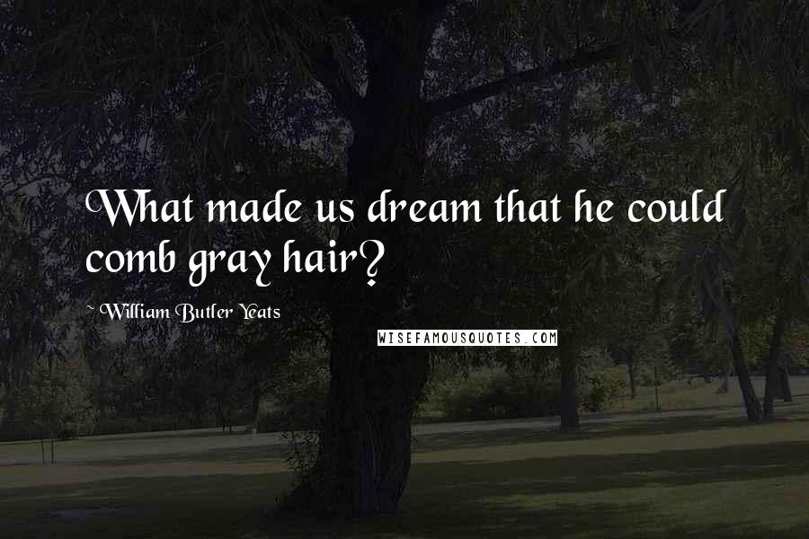 William Butler Yeats Quotes: What made us dream that he could comb gray hair?