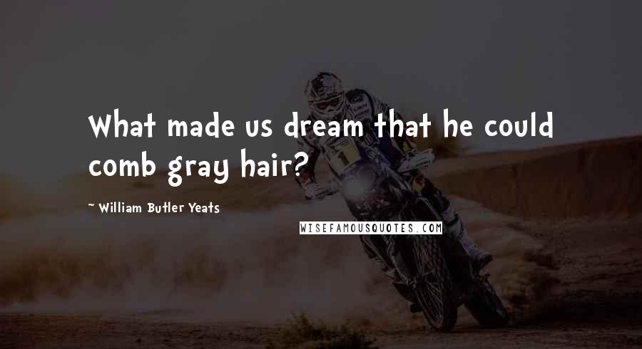 William Butler Yeats Quotes: What made us dream that he could comb gray hair?