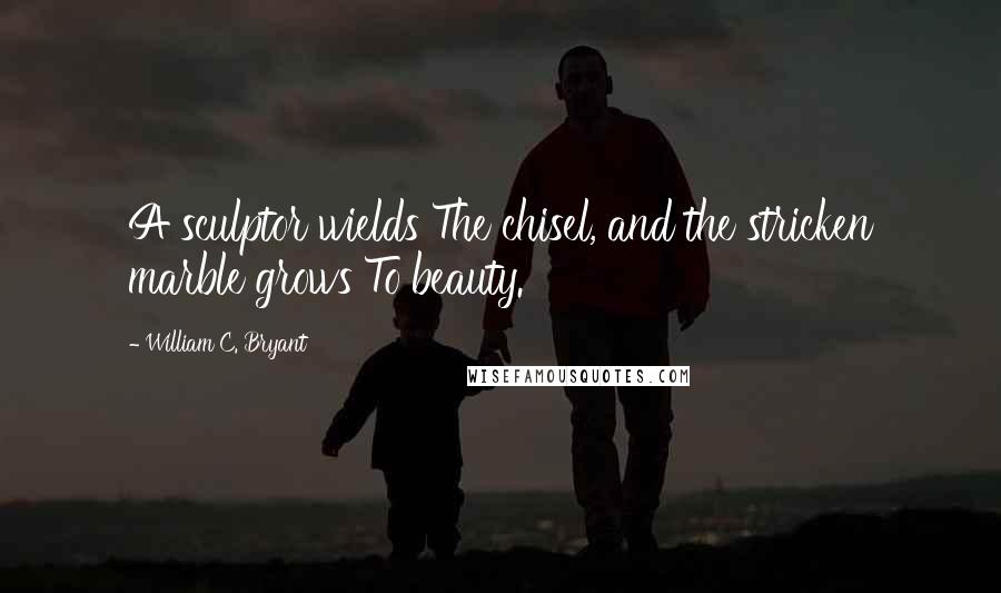 William C. Bryant Quotes: A sculptor wields The chisel, and the stricken marble grows To beauty.