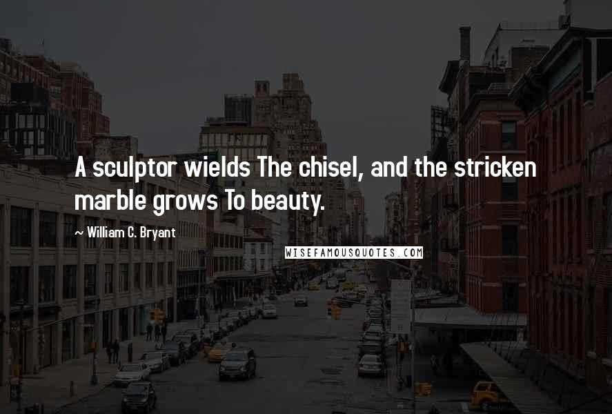William C. Bryant Quotes: A sculptor wields The chisel, and the stricken marble grows To beauty.