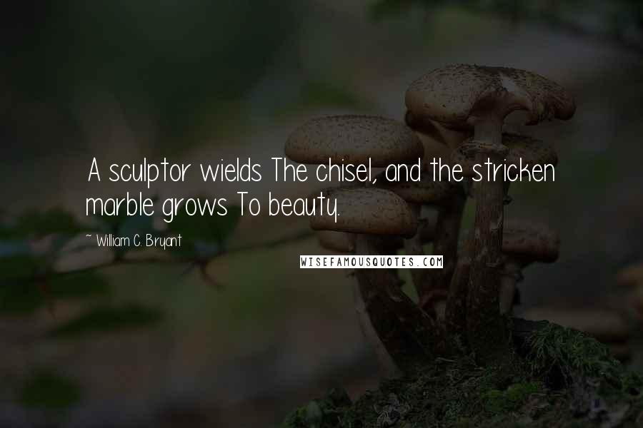William C. Bryant Quotes: A sculptor wields The chisel, and the stricken marble grows To beauty.