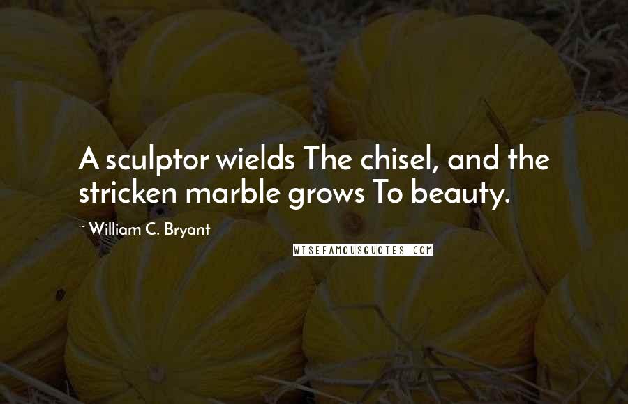 William C. Bryant Quotes: A sculptor wields The chisel, and the stricken marble grows To beauty.