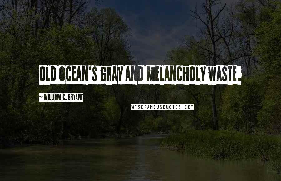 William C. Bryant Quotes: Old ocean's gray and melancholy waste.