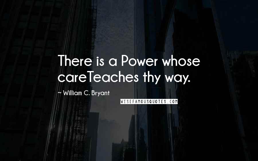 William C. Bryant Quotes: There is a Power whose careTeaches thy way.