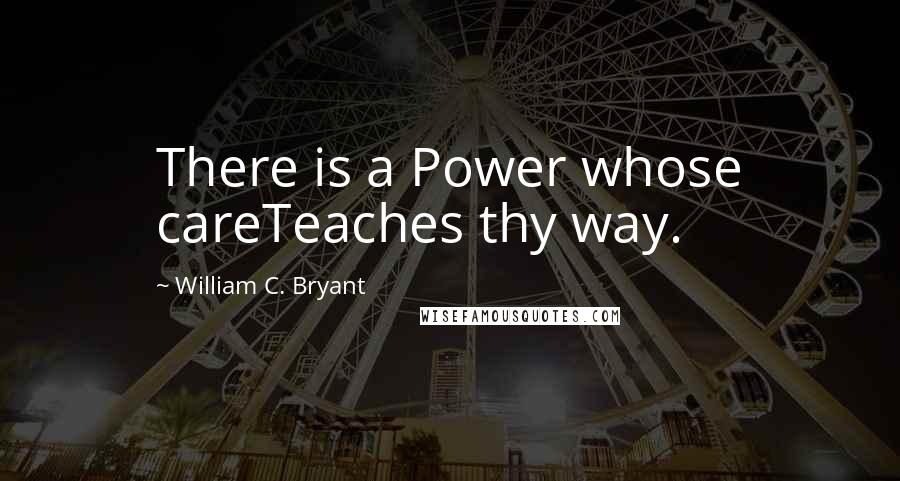 William C. Bryant Quotes: There is a Power whose careTeaches thy way.