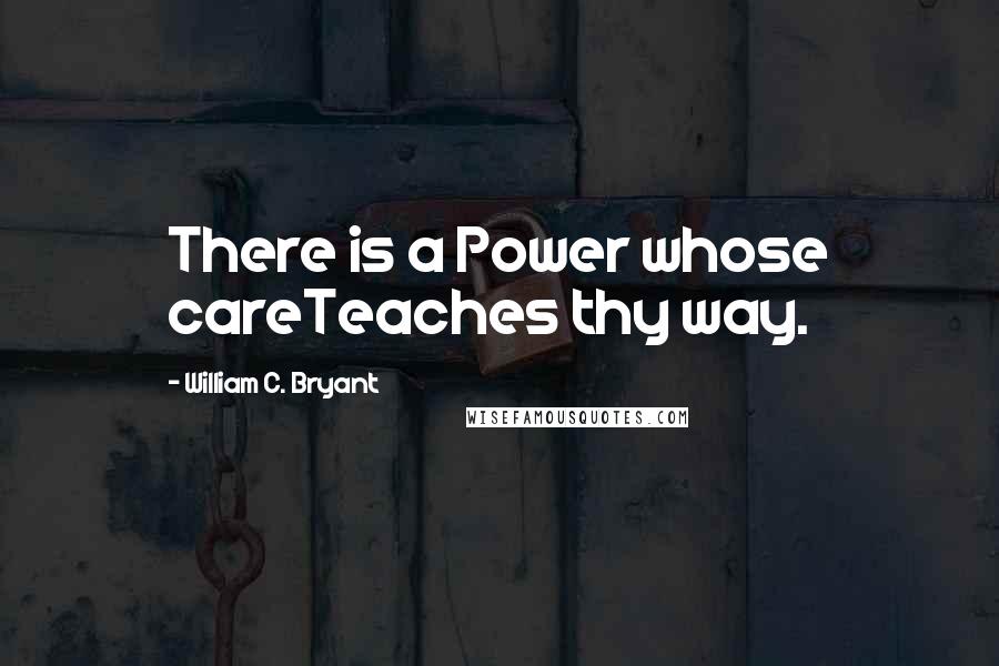 William C. Bryant Quotes: There is a Power whose careTeaches thy way.