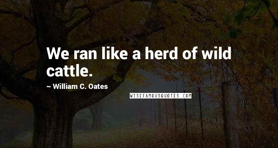 William C. Oates Quotes: We ran like a herd of wild cattle.