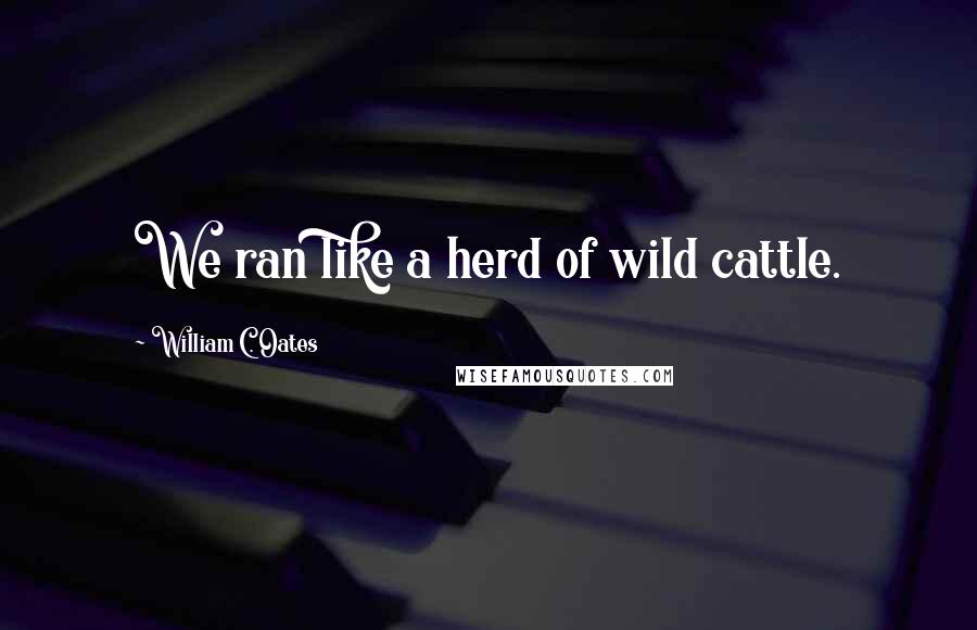 William C. Oates Quotes: We ran like a herd of wild cattle.