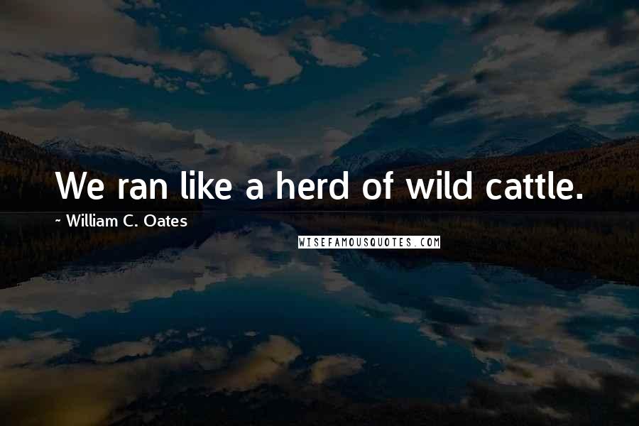 William C. Oates Quotes: We ran like a herd of wild cattle.