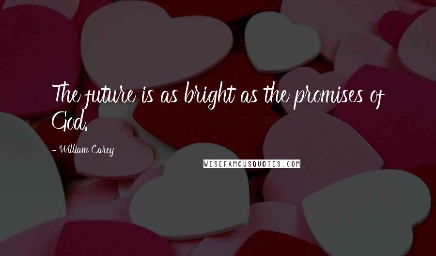 William Carey Quotes: The future is as bright as the promises of God.