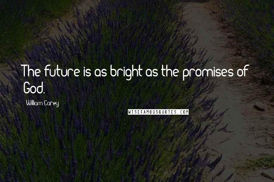 William Carey Quotes: The future is as bright as the promises of God.