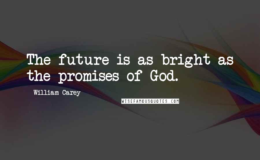 William Carey Quotes: The future is as bright as the promises of God.