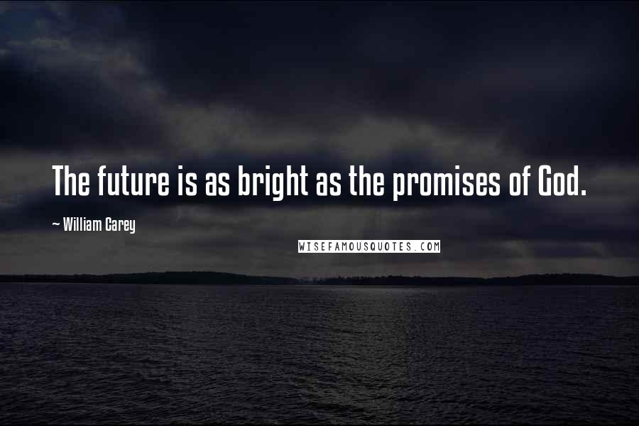 William Carey Quotes: The future is as bright as the promises of God.