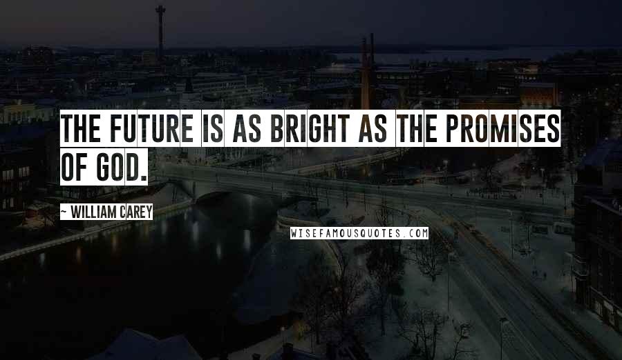 William Carey Quotes: The future is as bright as the promises of God.