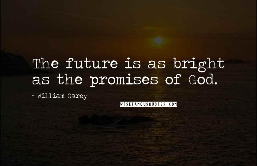 William Carey Quotes: The future is as bright as the promises of God.