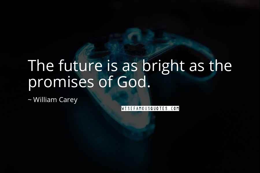 William Carey Quotes: The future is as bright as the promises of God.