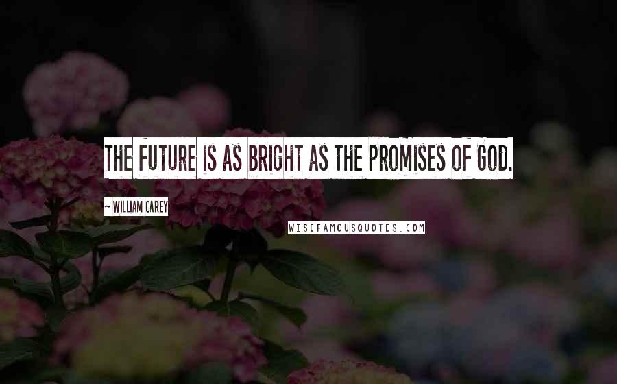 William Carey Quotes: The future is as bright as the promises of God.