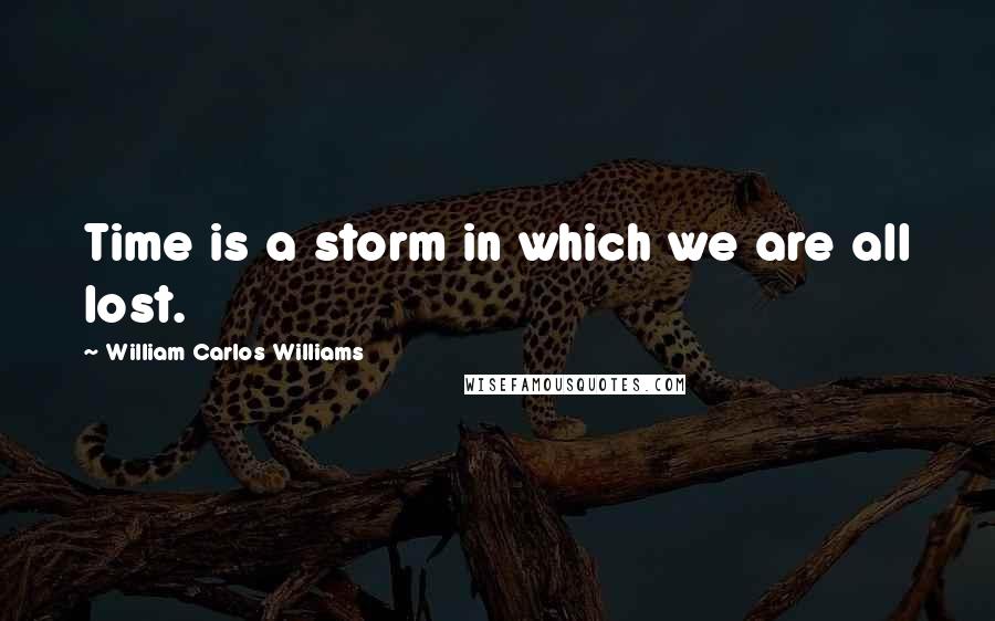 William Carlos Williams Quotes: Time is a storm in which we are all lost.