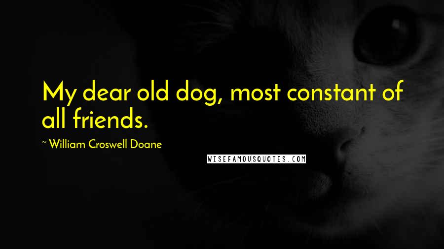 William Croswell Doane Quotes: My dear old dog, most constant of all friends.