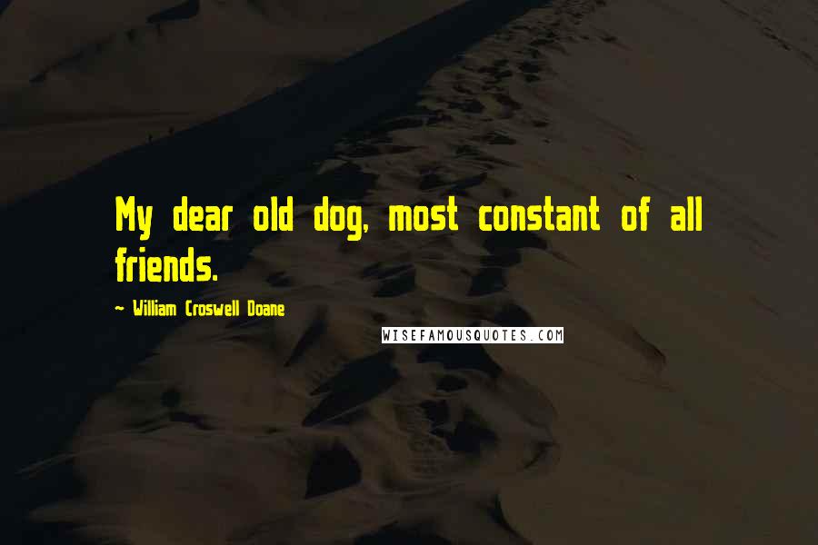 William Croswell Doane Quotes: My dear old dog, most constant of all friends.