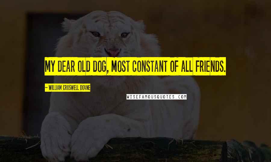 William Croswell Doane Quotes: My dear old dog, most constant of all friends.