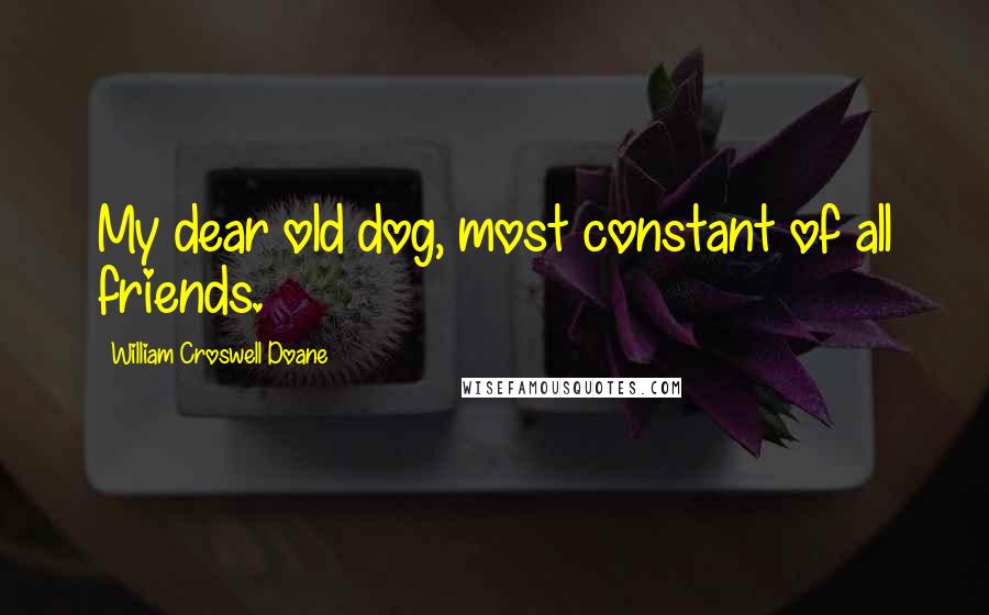 William Croswell Doane Quotes: My dear old dog, most constant of all friends.