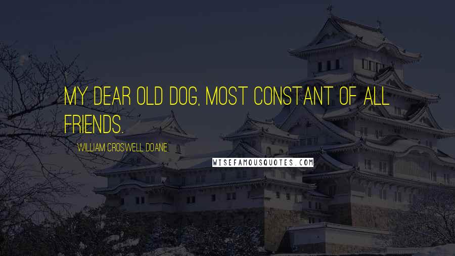 William Croswell Doane Quotes: My dear old dog, most constant of all friends.