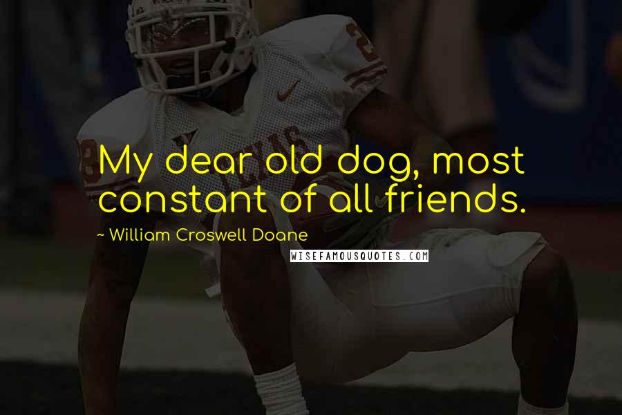 William Croswell Doane Quotes: My dear old dog, most constant of all friends.