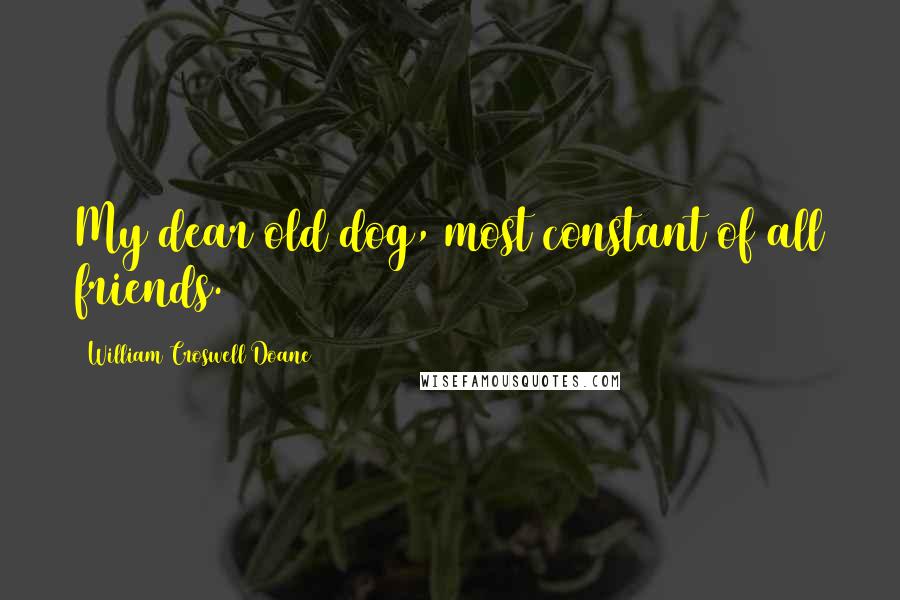 William Croswell Doane Quotes: My dear old dog, most constant of all friends.