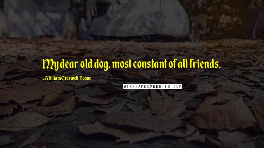 William Croswell Doane Quotes: My dear old dog, most constant of all friends.