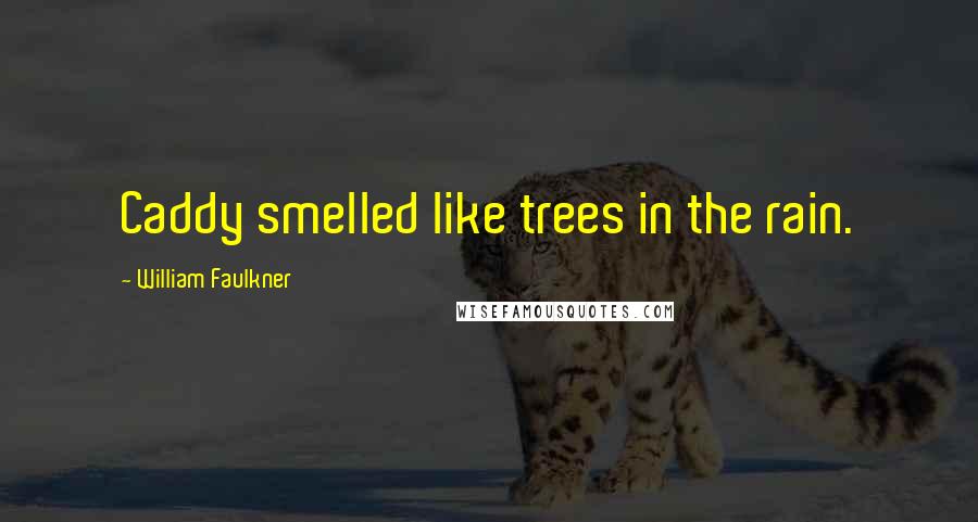 William Faulkner Quotes: Caddy smelled like trees in the rain.