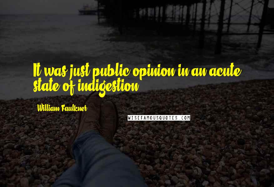 William Faulkner Quotes: It was just public opinion in an acute state of indigestion.