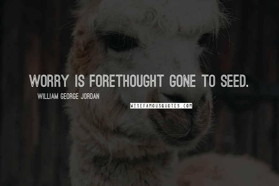 William George Jordan Quotes: Worry is forethought gone to seed.
