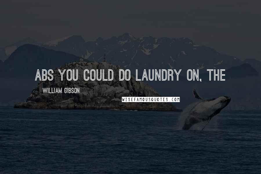 William Gibson Quotes: abs you could do laundry on, the