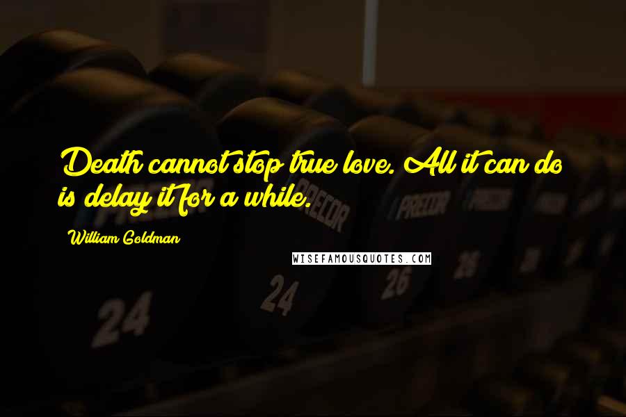 William Goldman Quotes: Death cannot stop true love. All it can do is delay it for a while.