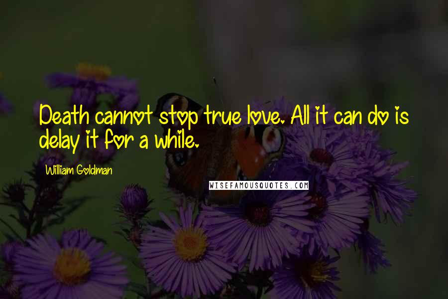William Goldman Quotes: Death cannot stop true love. All it can do is delay it for a while.