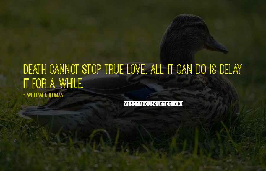 William Goldman Quotes: Death cannot stop true love. All it can do is delay it for a while.