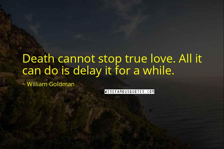 William Goldman Quotes: Death cannot stop true love. All it can do is delay it for a while.